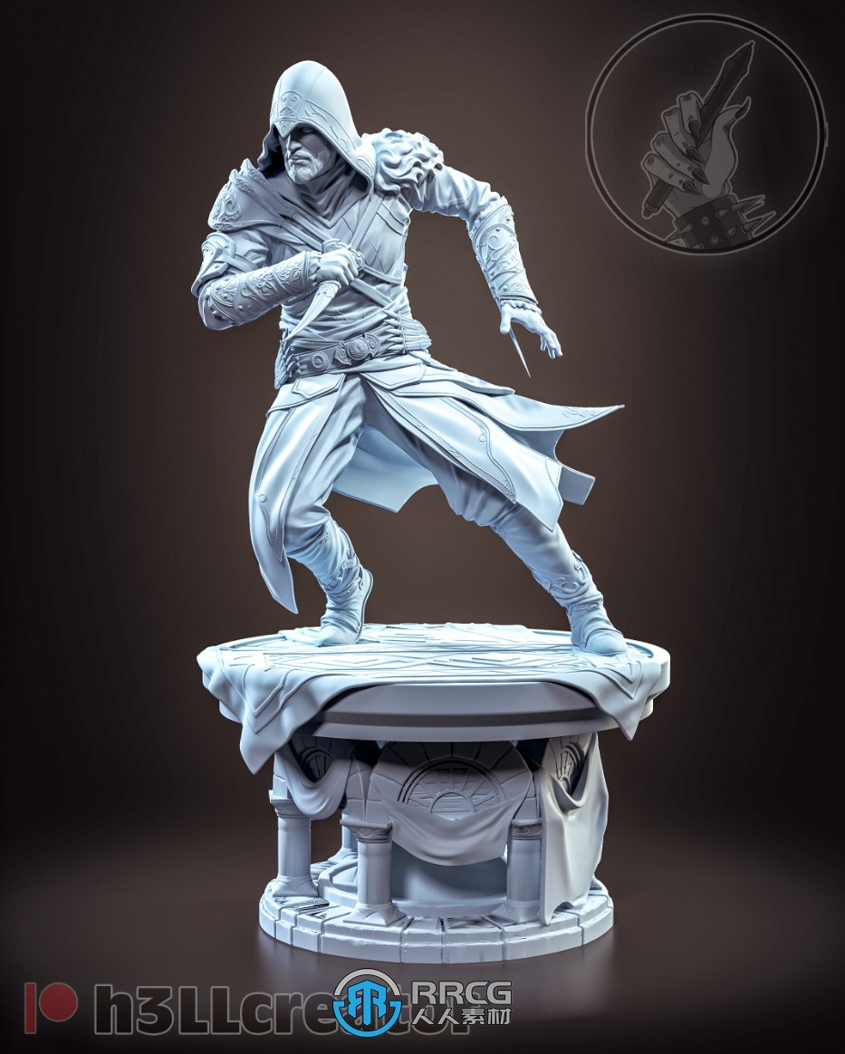 艾吉奥《刺客信条》游戏角色雕塑3D打印模型