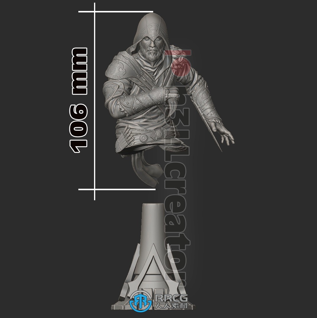 艾吉奥《刺客信条》游戏角色雕塑3D打印模型