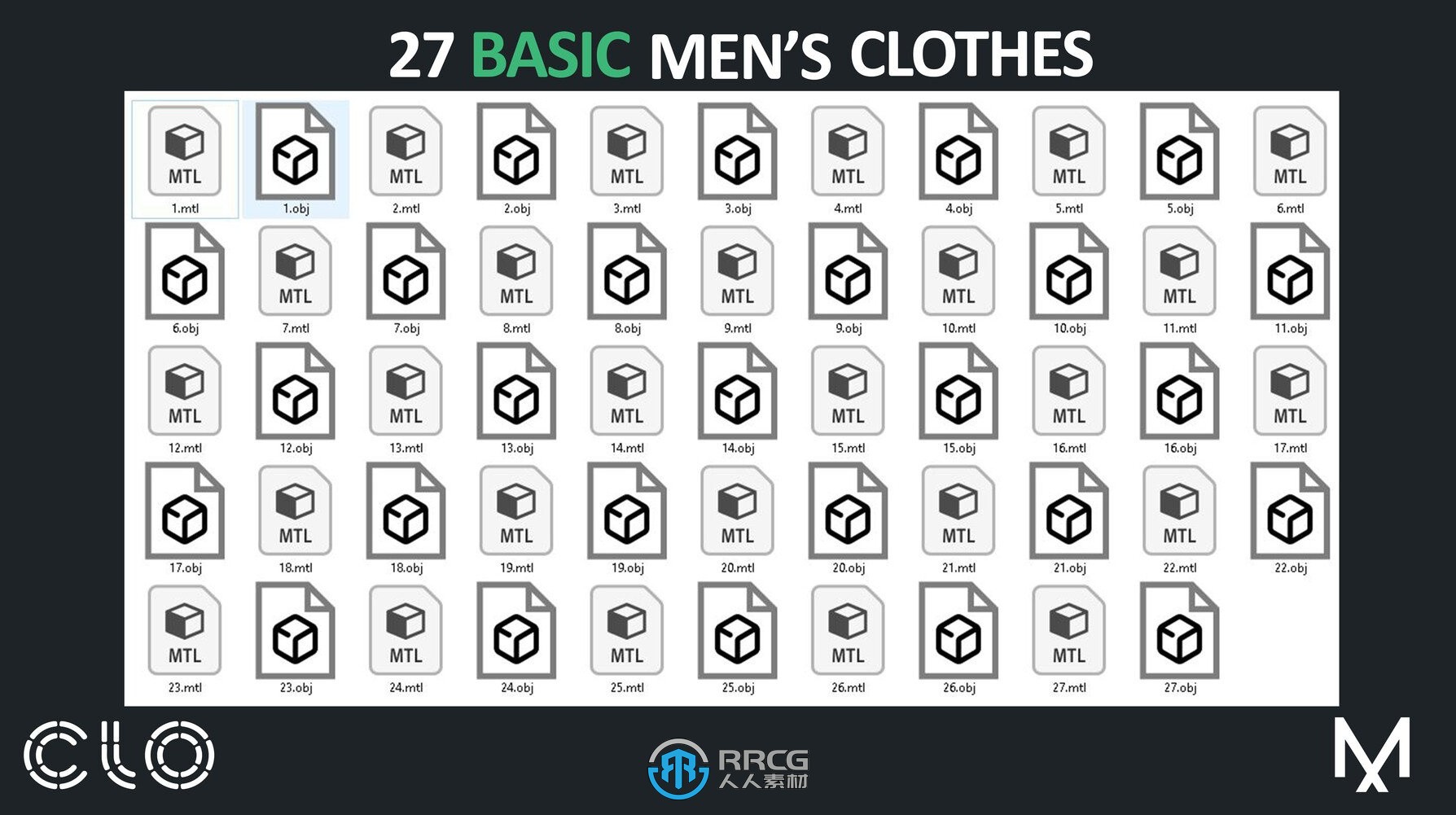 27组男性男士服装3D模型合集 MD与Clo3D软件专用