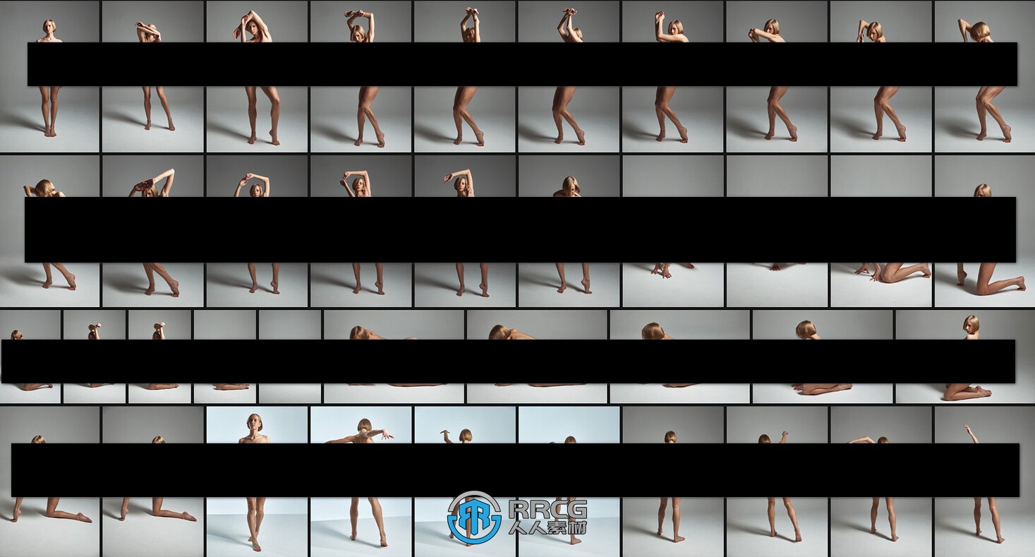 1100组女性各种动态姿势艺术造型高清参考图合集