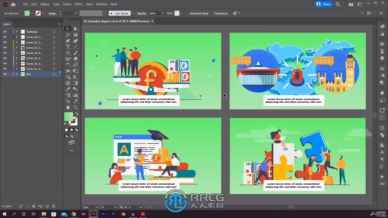 【中文字幕】利用Illustrator图形设计技能成为一名AE动画师视频教程