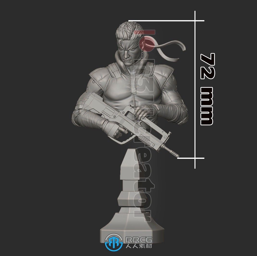 Snake斯内克站姿《合金装备》游戏角色雕塑3D打印模型