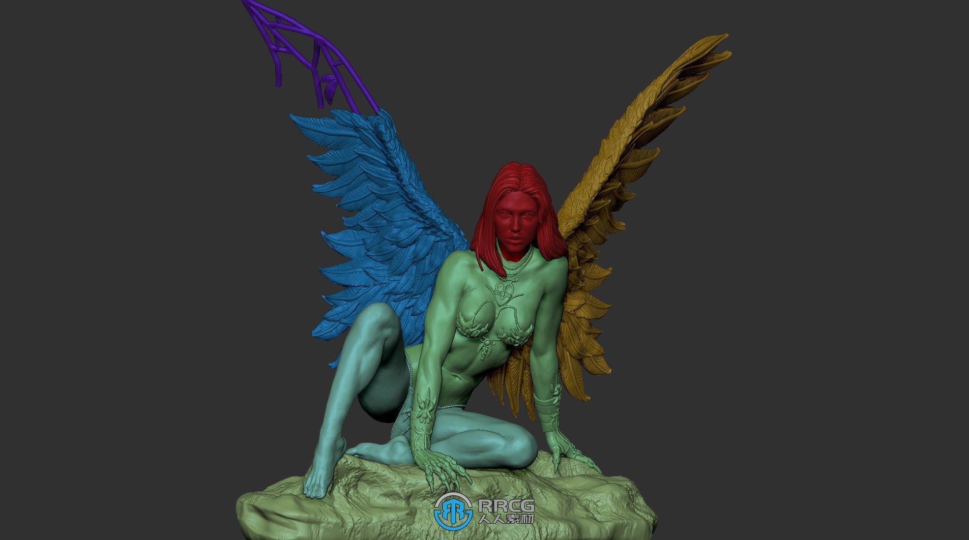 性感天使角色雕塑3D打印模型