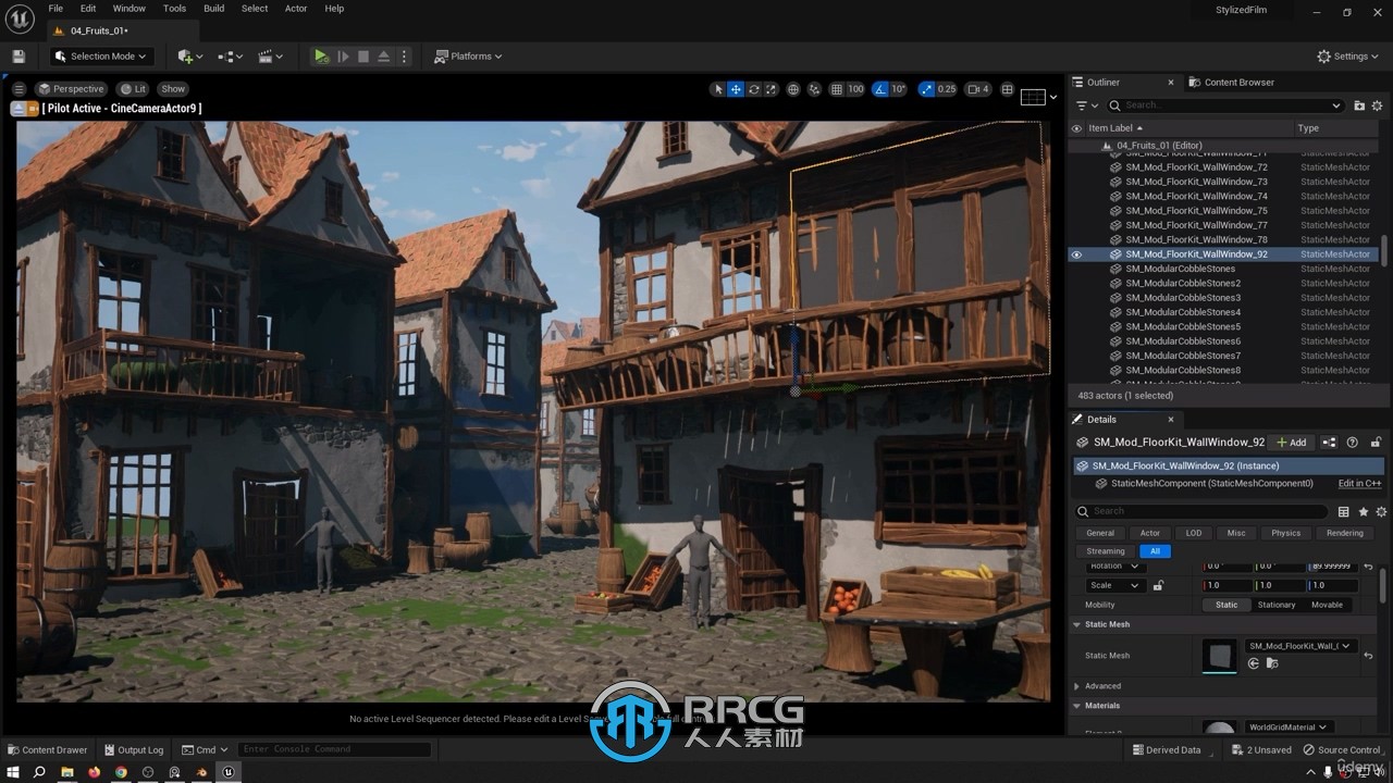 Blender和UE5游戏环境场景完整建模渲染流程视频教程