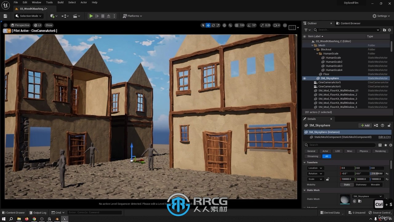 Blender和UE5游戏环境场景完整建模渲染流程视频教程