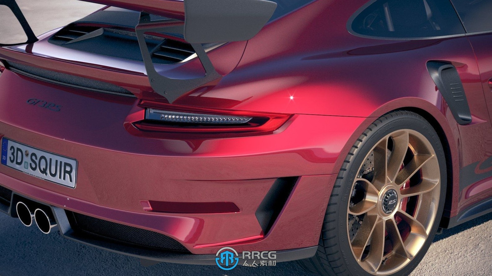 保时捷Porsche 911 GT3 RS 2019款超跑汽车3D模型