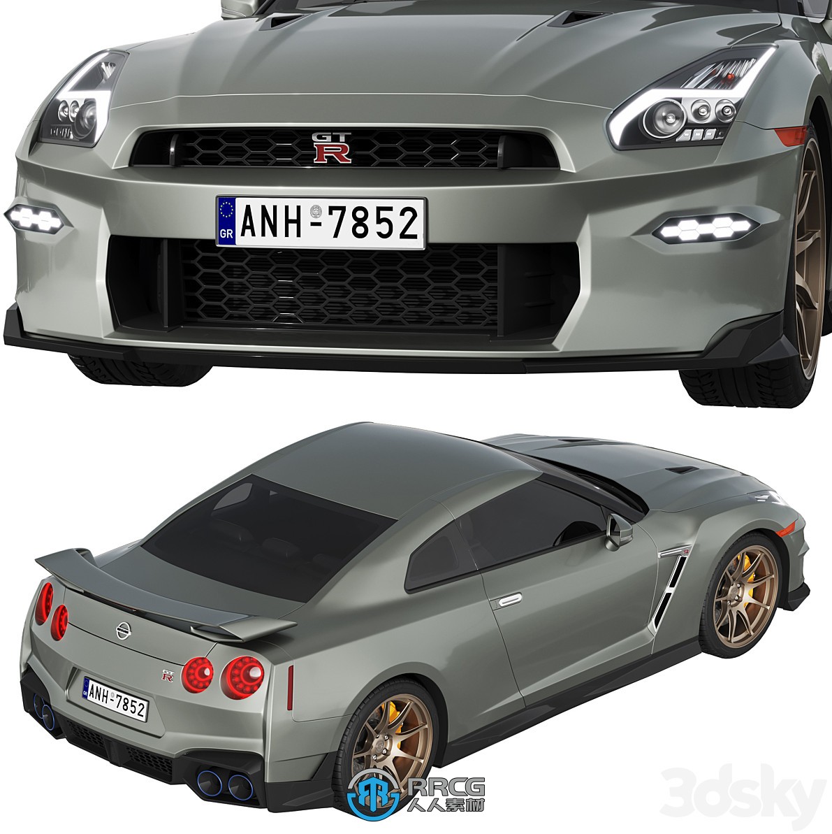 日产尼桑Nissan GT-R 2024款超跑汽车3D模型