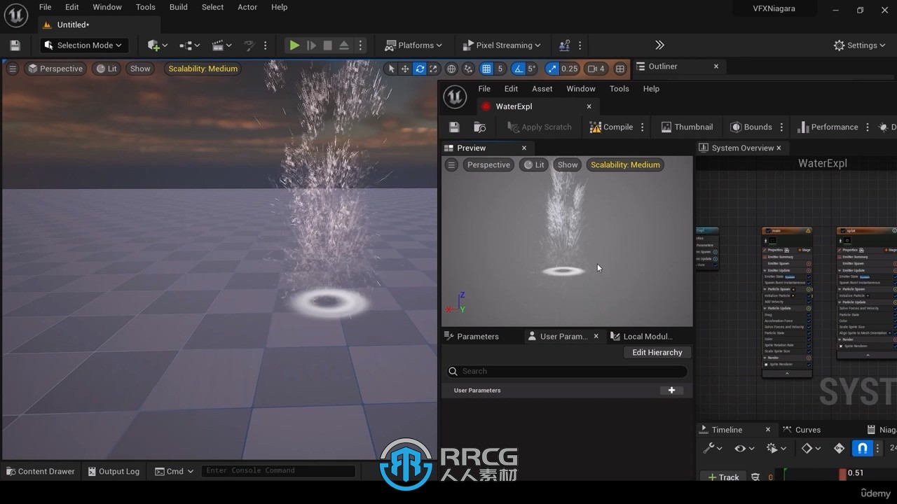 UE5虚幻引擎Niagara实时视觉特效和Sequencer影视制作视频教程