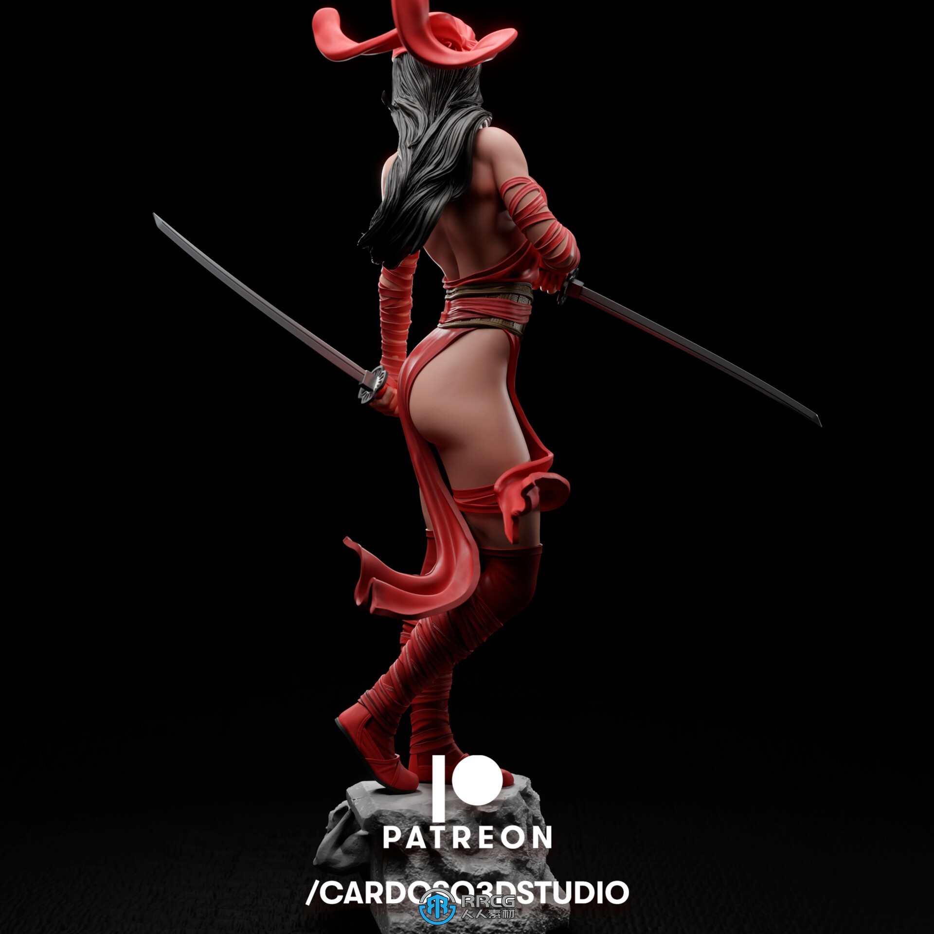 艾丽卡战斗姿势《超胆侠》漫威动漫角色雕塑雕刻3D模型