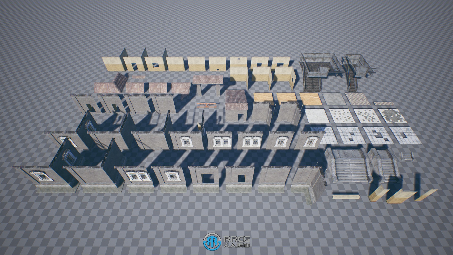 废弃恐怖学校建筑内外部场景虚幻引擎UE游戏素材