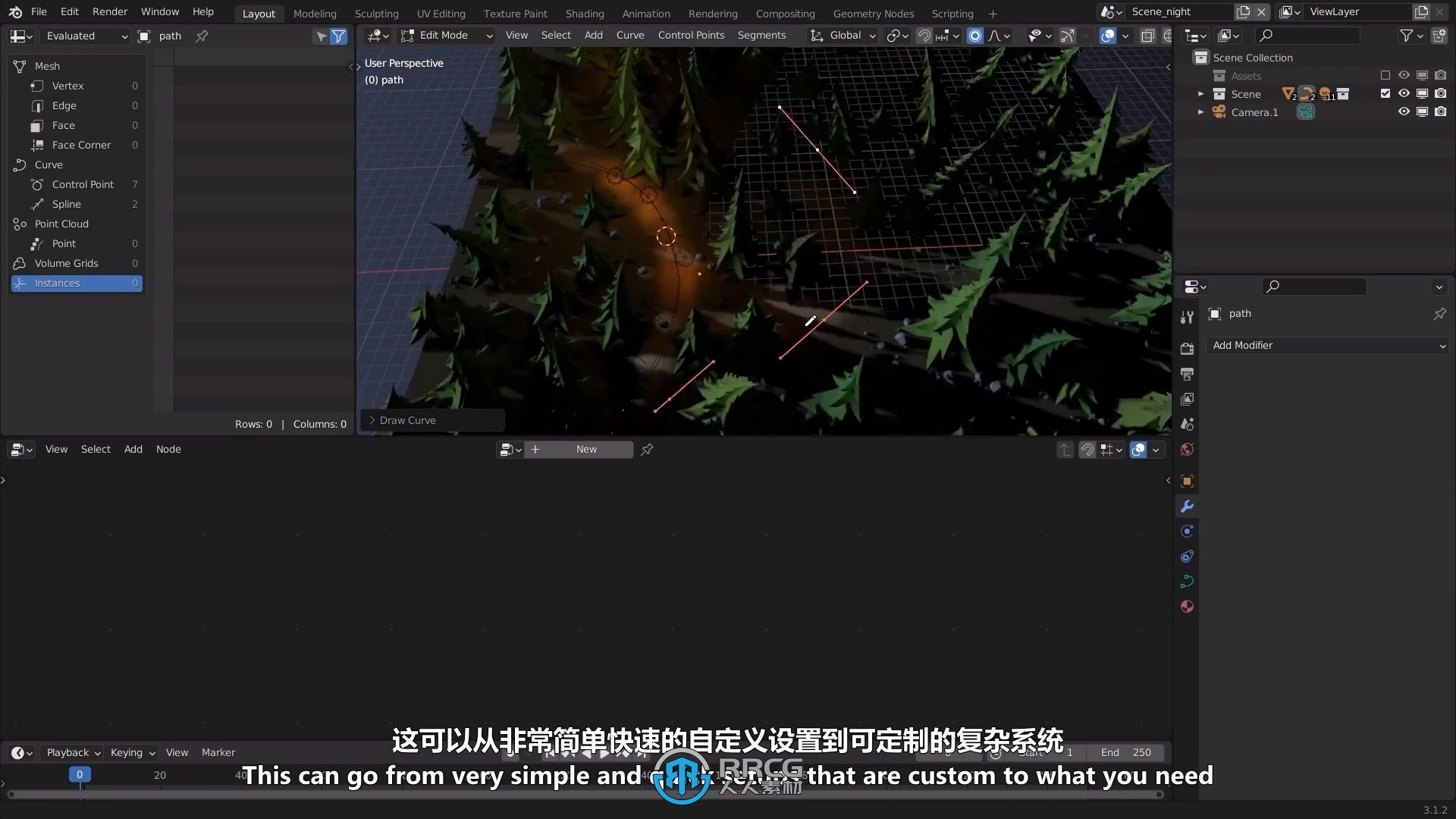 【中英双语】Blender几何节点基础核心技术训练视频教程