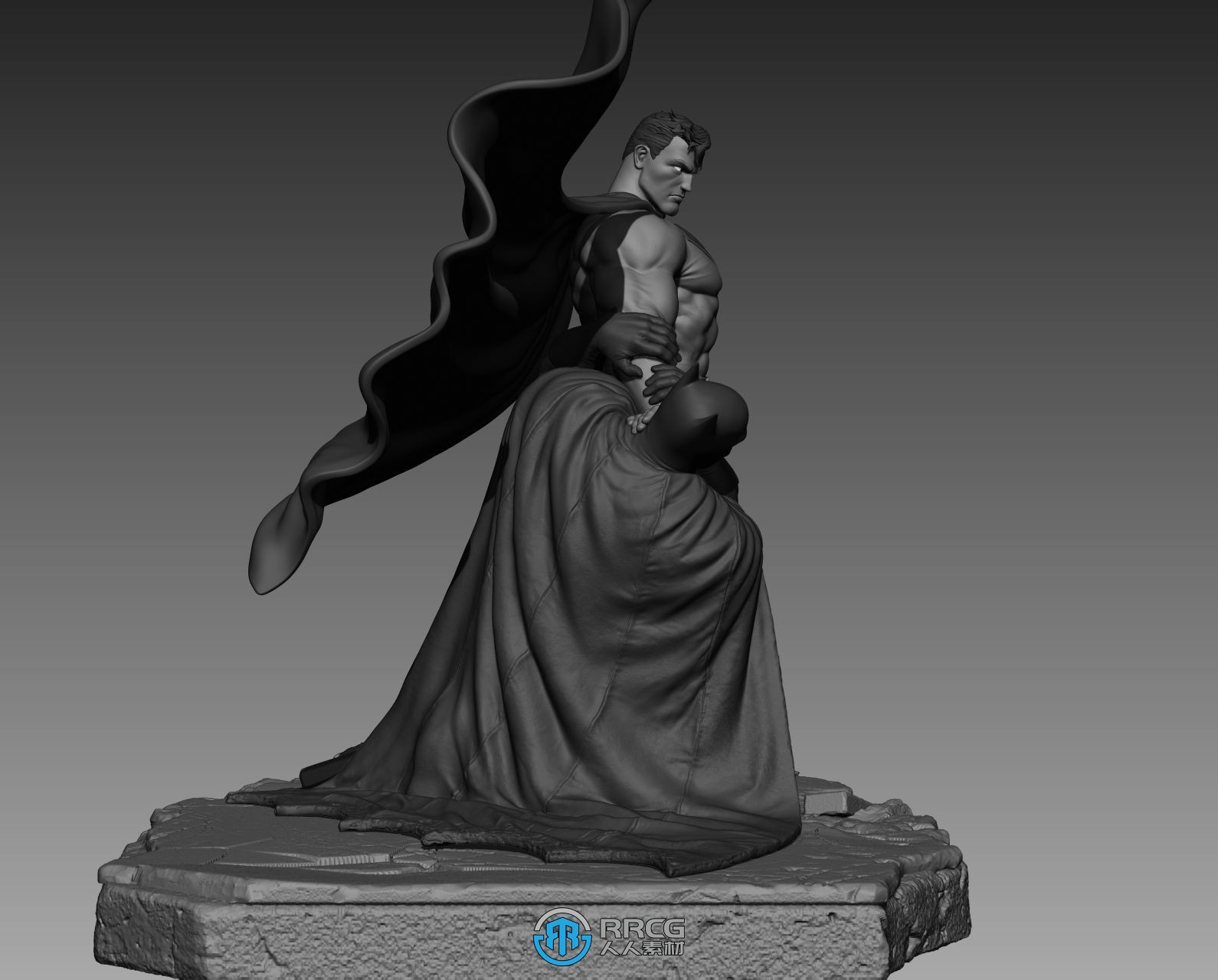 蝙蝠侠大战超人影视动漫角色雕塑雕刻3D模型