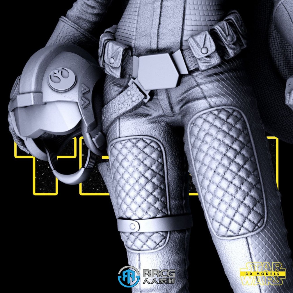 莱娅·奥加纳·索罗公主《星球大战》影视角色雕塑雕刻3D模型