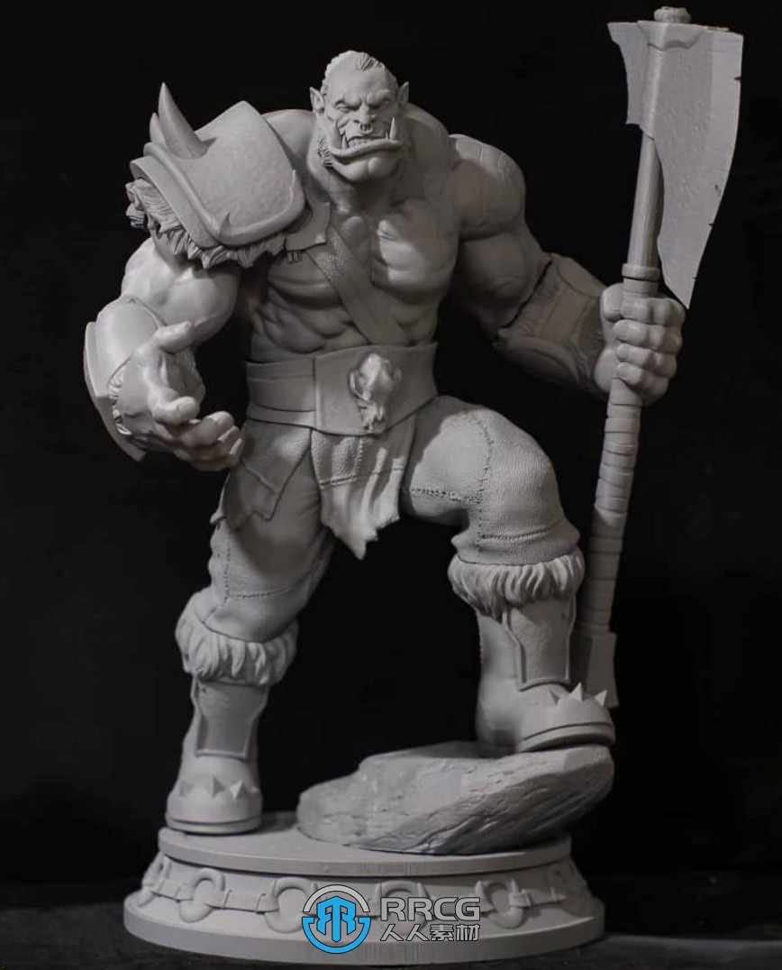 野蛮兽人影视游戏角色雕塑雕刻3D模型