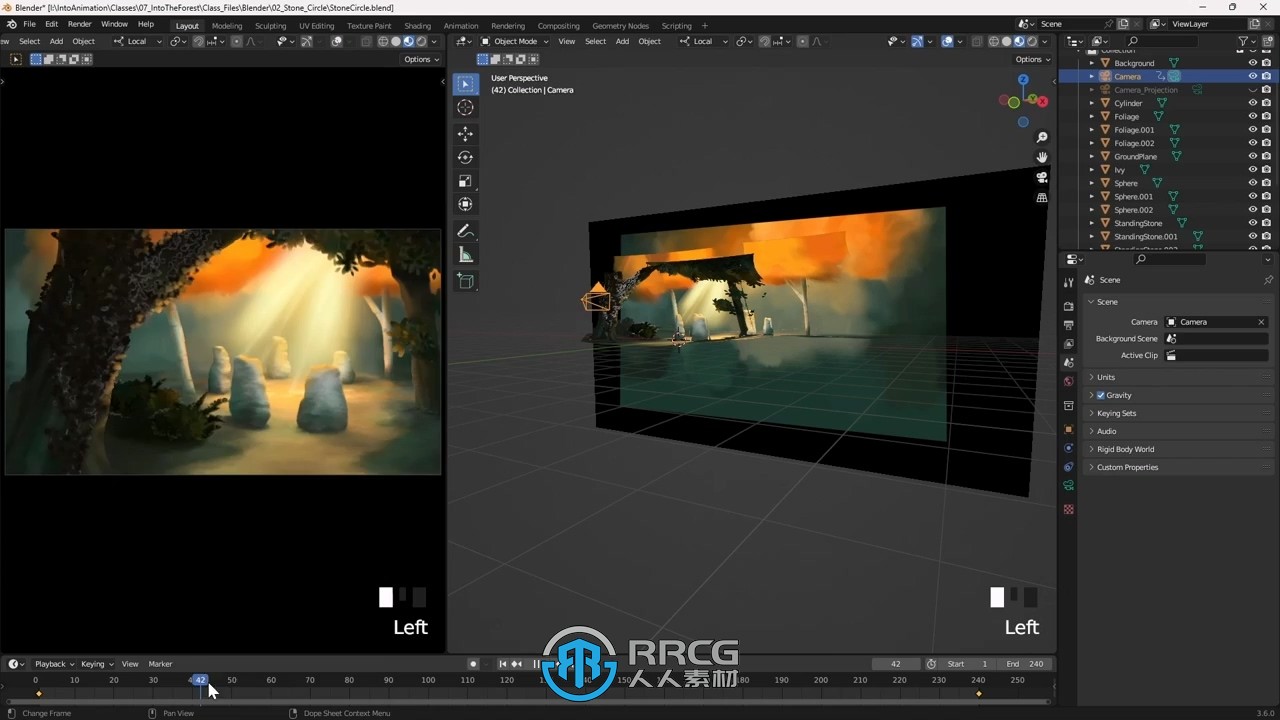 Blender 3D森林景深插画完整制作流程视频教程