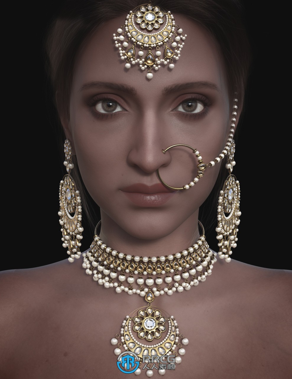 Daz各类印度女孩女性人物角色3D模型合集