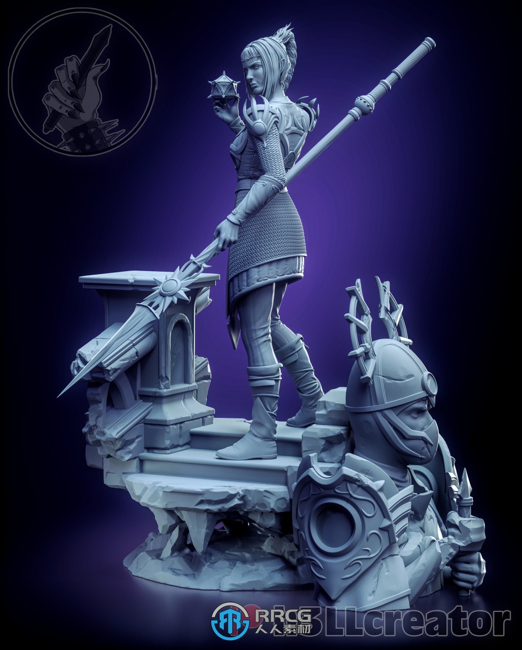 影心《博德之门3》游戏角色雕塑雕刻3D模型