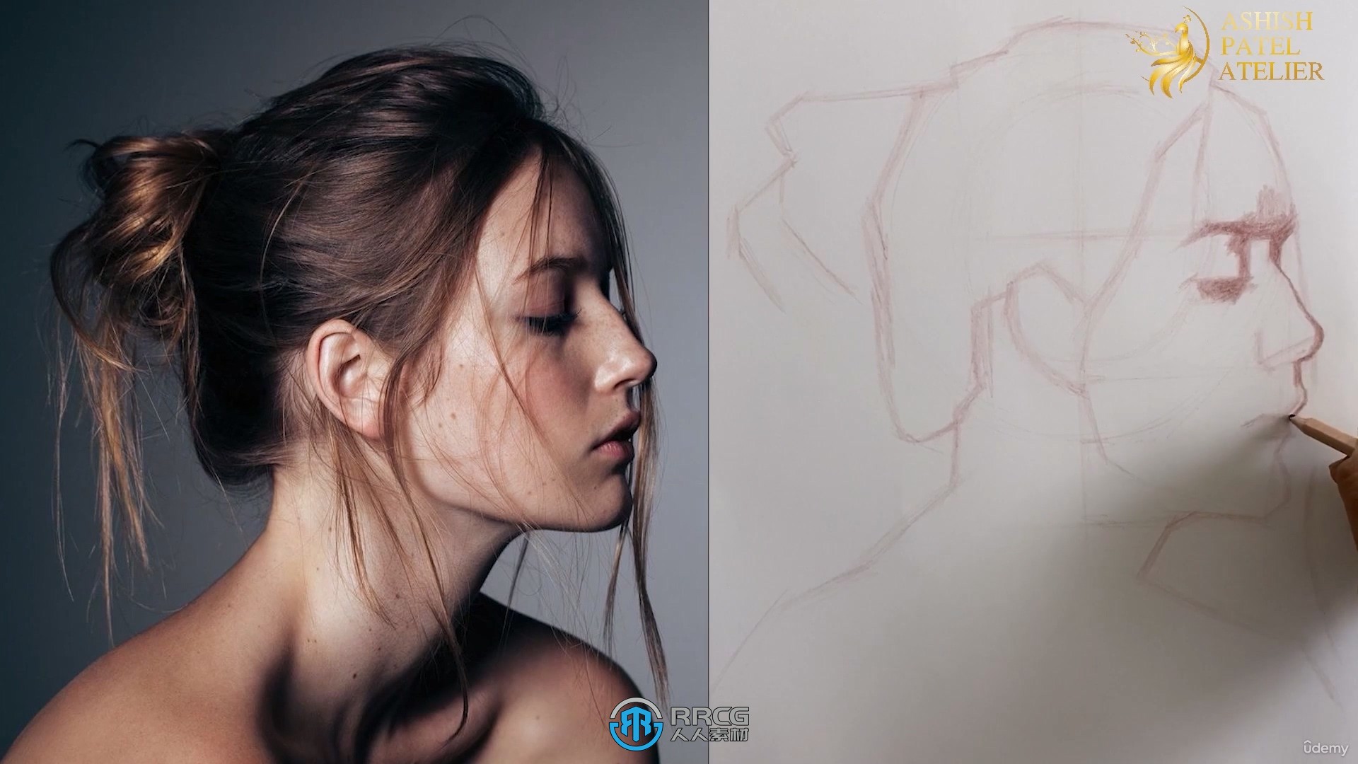彩色粉笔铅笔绘制人物肖像系列视频教程第二季