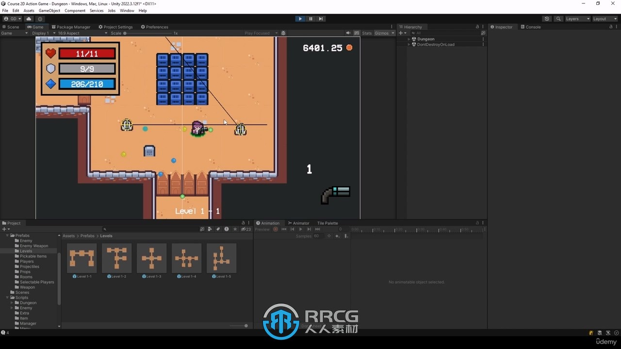 Unity制作《元气骑士》风格2D游戏视频教程
