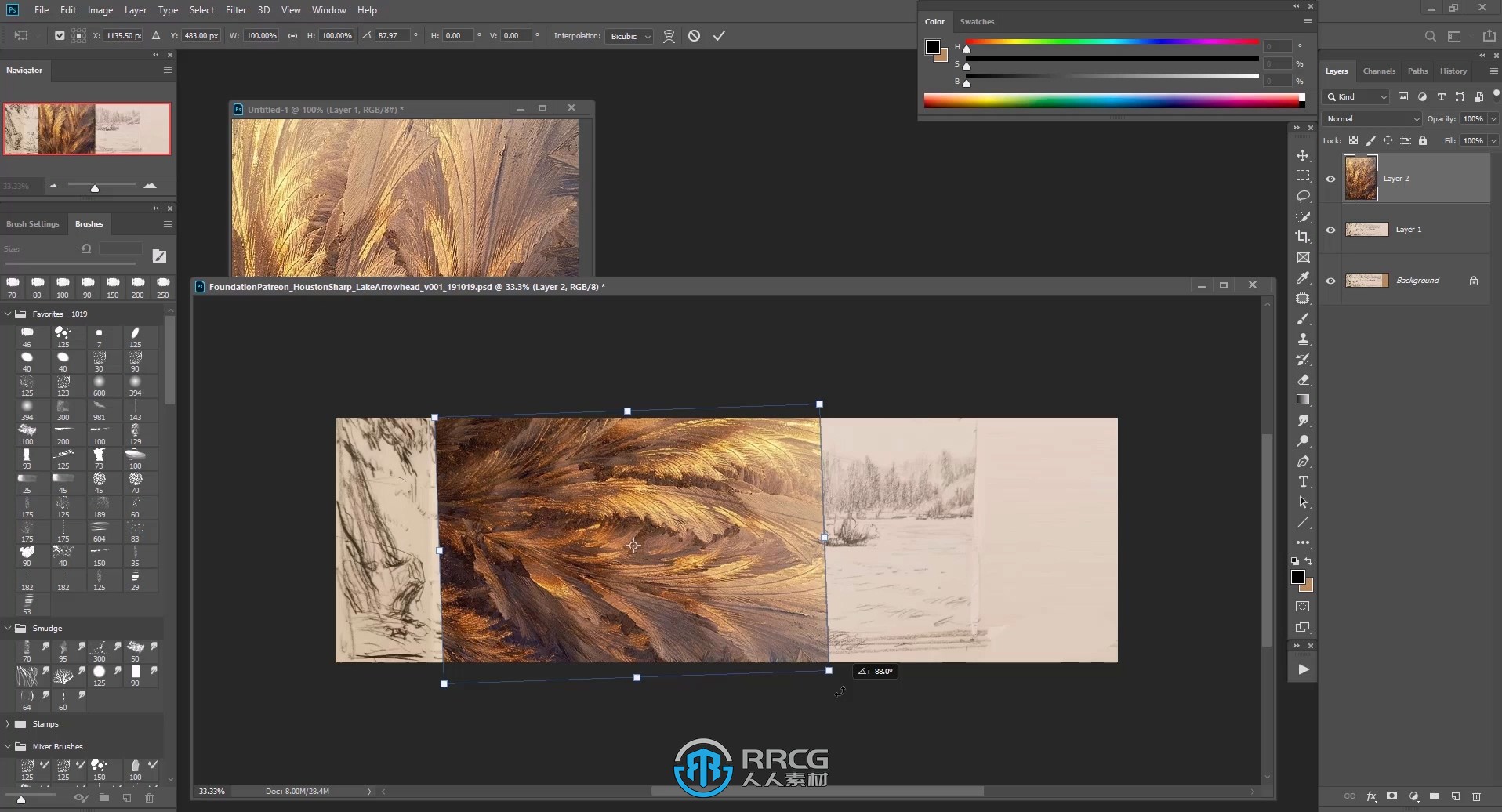 Houston Sharp画师自然风景素描数字绘画视频教程
