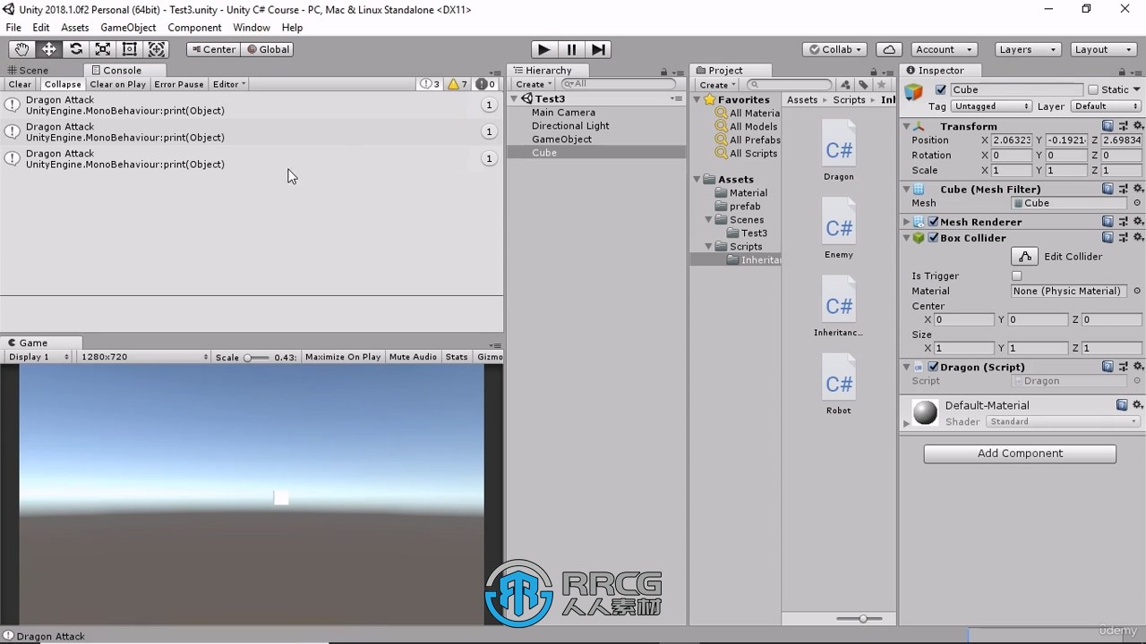 Unity30天从零开始学习C#脚本编程游戏开发视频教程