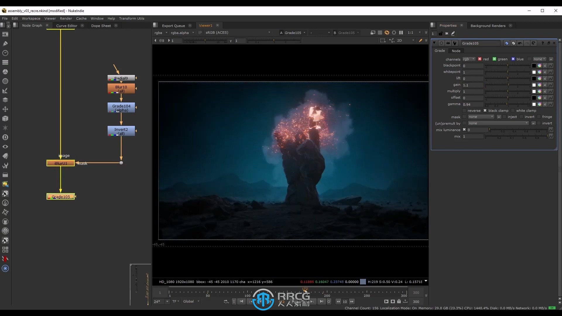 Houdini和Nuke岩石火焰视觉特效制作视频教程