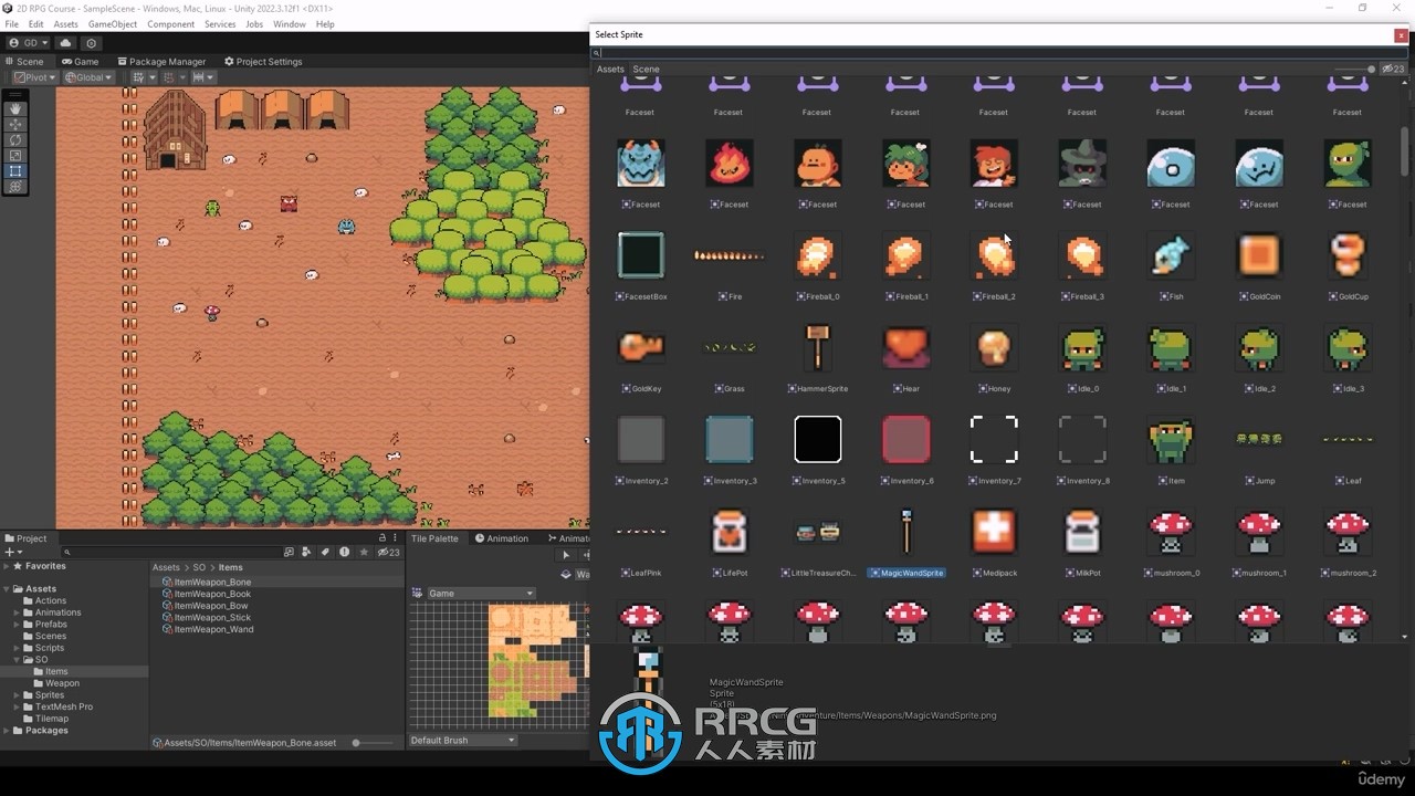 Unity 2D角色扮演PRG游戏开发制作视频教程