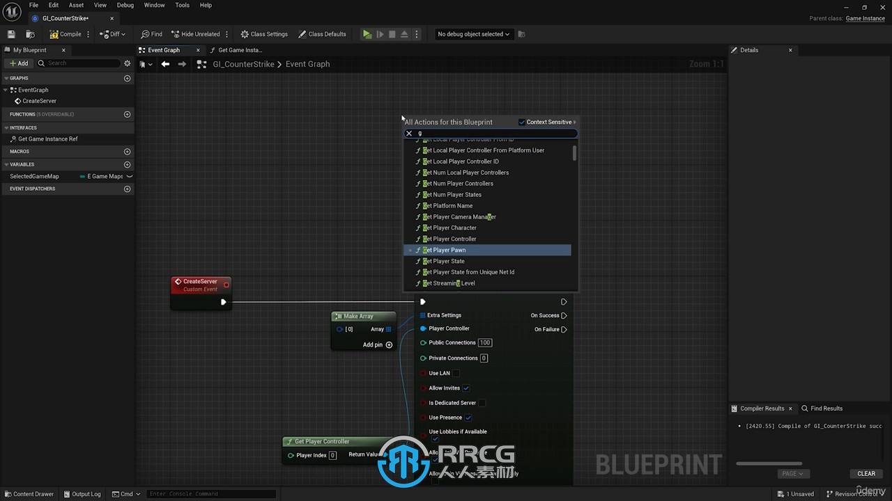 UE5虚幻引擎Steam多人联机游戏蓝图框架制作视频教程