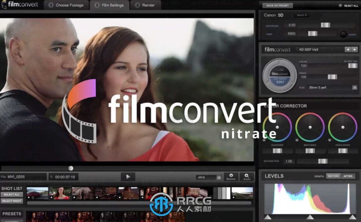 FilmConvert Nitrate色彩分级AE与PR插件V3.46版