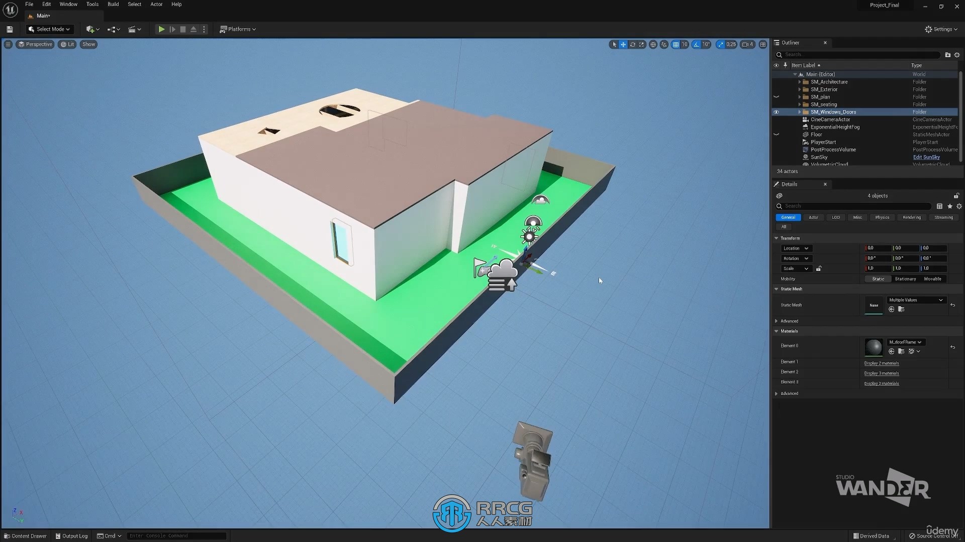 UE5虚幻引擎室内建筑场景设计技术视频教程