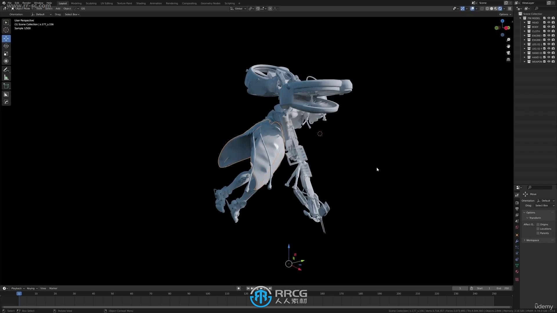 Blender与VR Gravity Sketch概念艺术角色创作流程视频教程