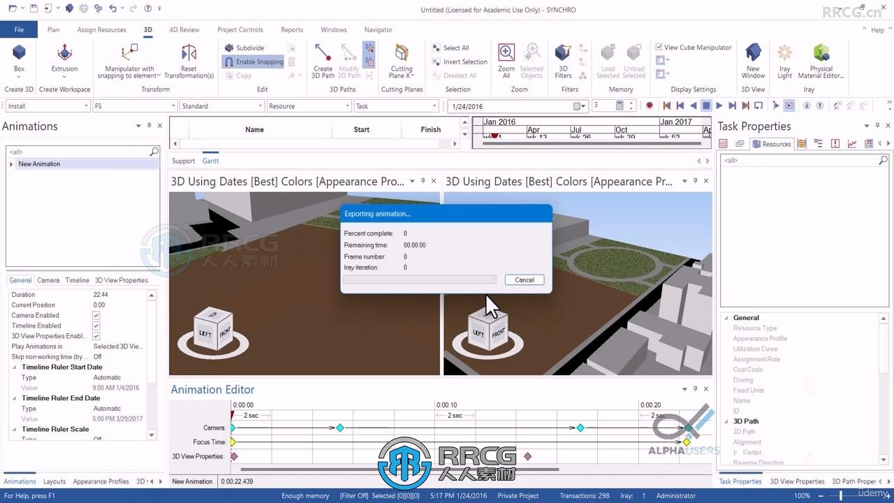 Synchro 4D Pro建筑项目施工Bim 4D模拟技术视频教程