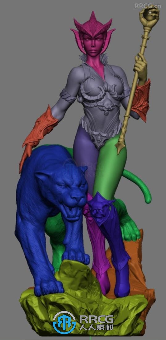 邪恶琳《宇宙的巨人希曼》动漫角色雕塑雕刻3D模型