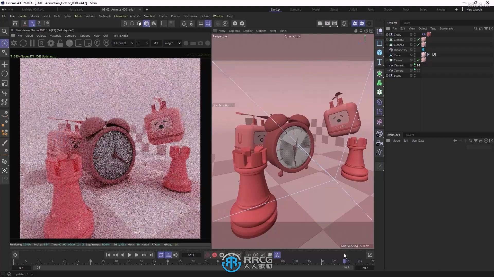 C4D与Octane惊艳循环动画制作工作流程视频教程