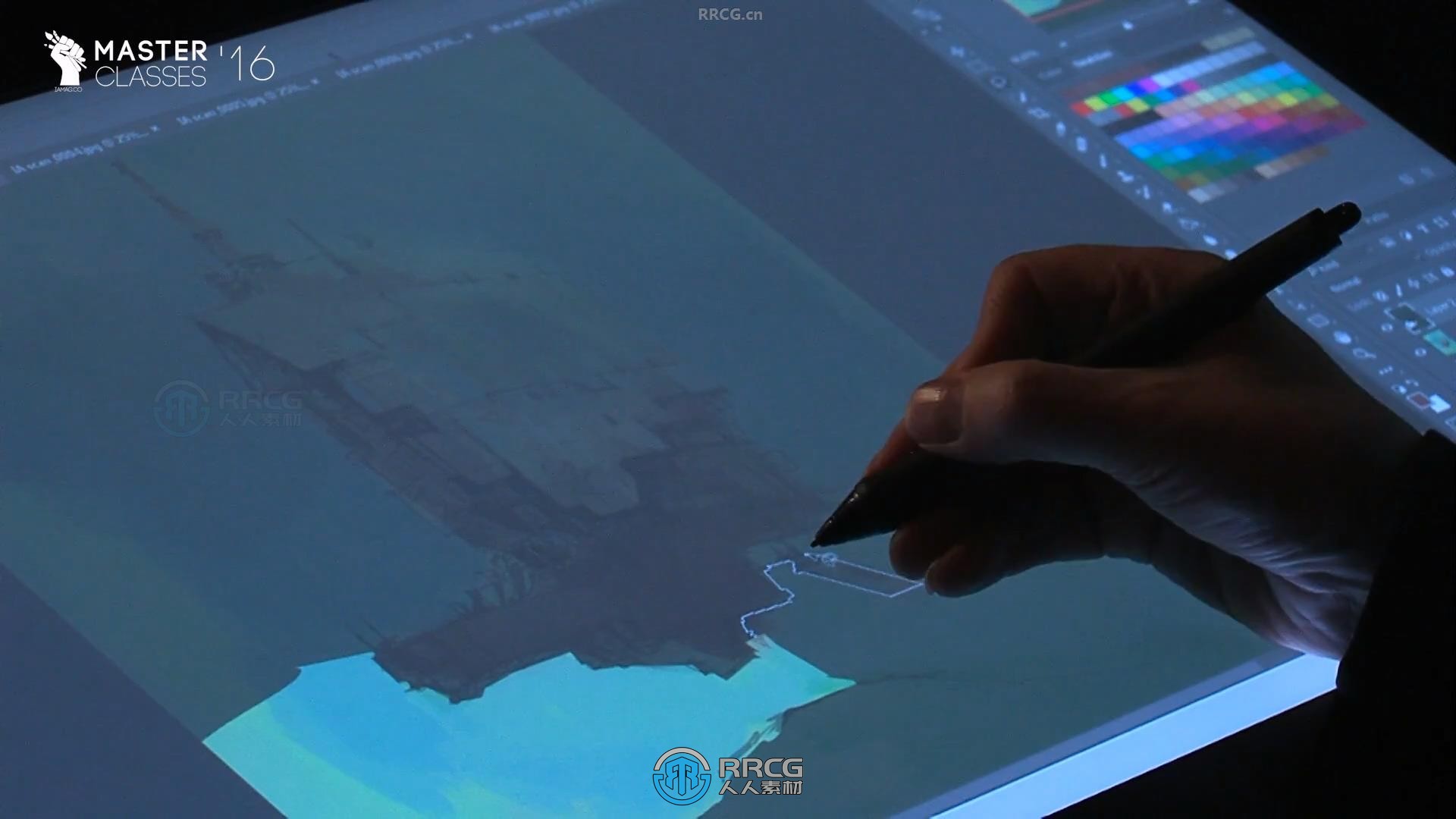 Ian Mcque画师概念艺术环境飞船数字绘画视频教程