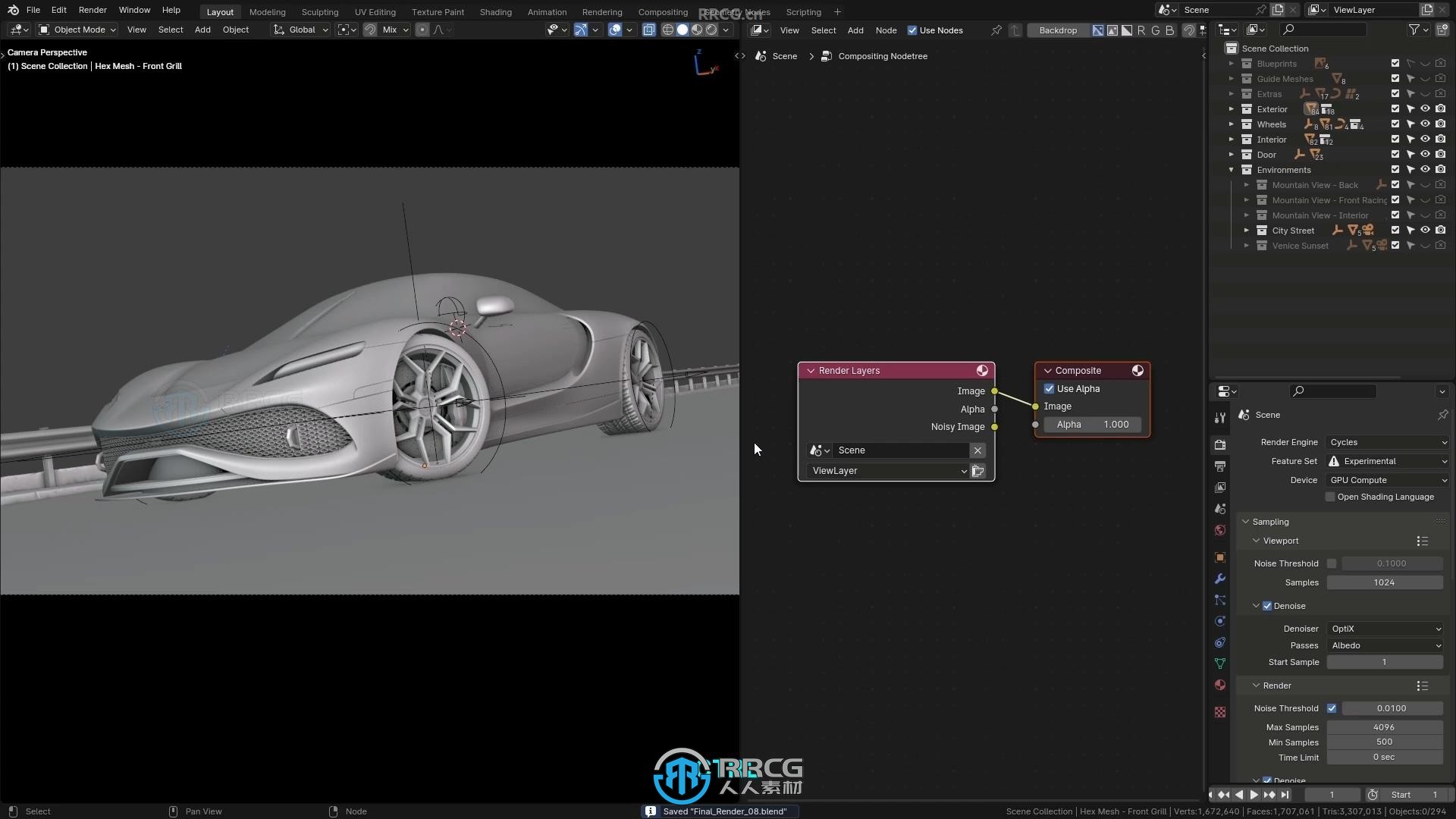 Blender 3D高精度汽车建模制作流程大师班视频教程第三季
