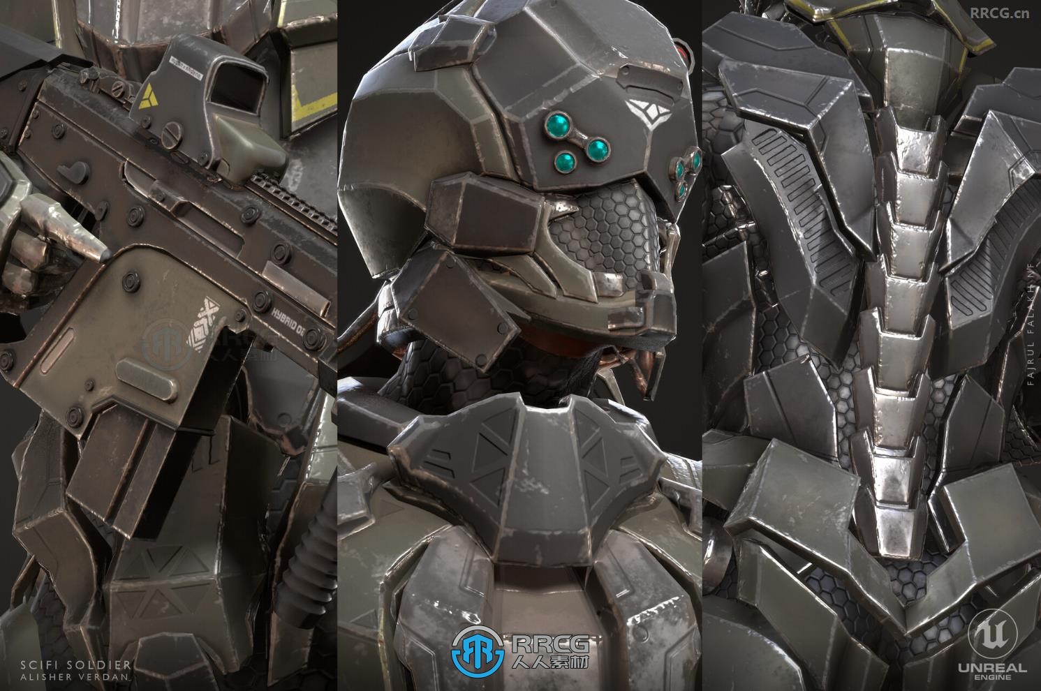 科幻士兵战士游戏角色动作动画虚幻引擎UE游戏素材