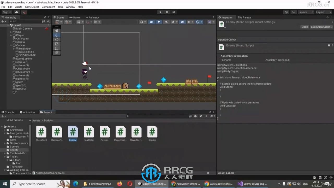 Unity与C#2D平台游戏开发初学者入门视频教程