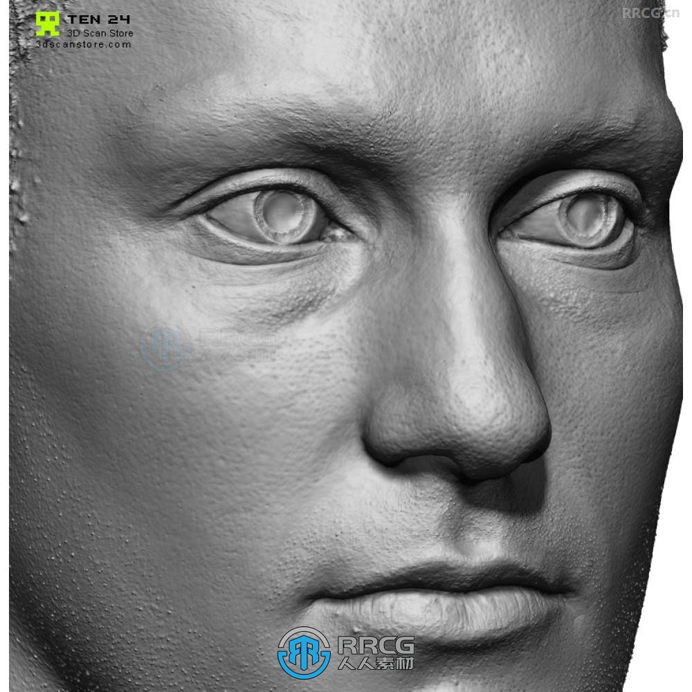 摄影测量捕捉扫描全彩肌肉发达男性参考姿势3D模型