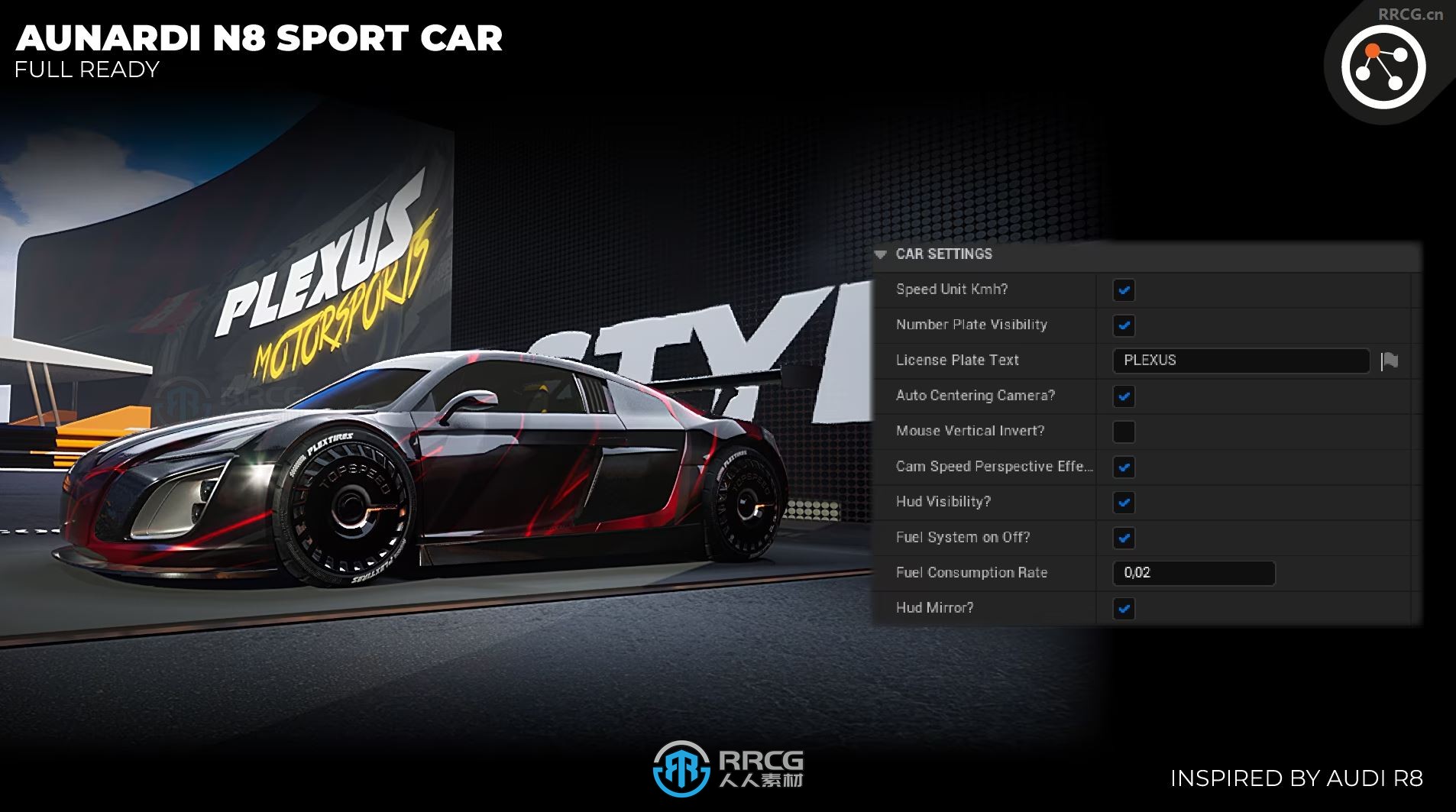 超跑可驾驶汽车系统蓝图UE游戏素材