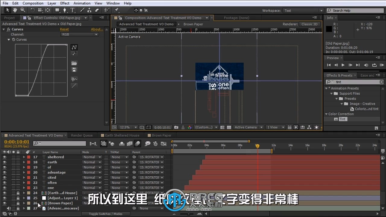 第22期中文字幕翻译教程《AE文本视觉动画视频教程》人人素材翻译组出品