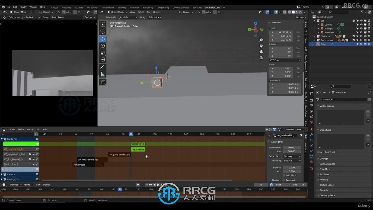 Blende使用NLA制作复杂非线性动画视频教程