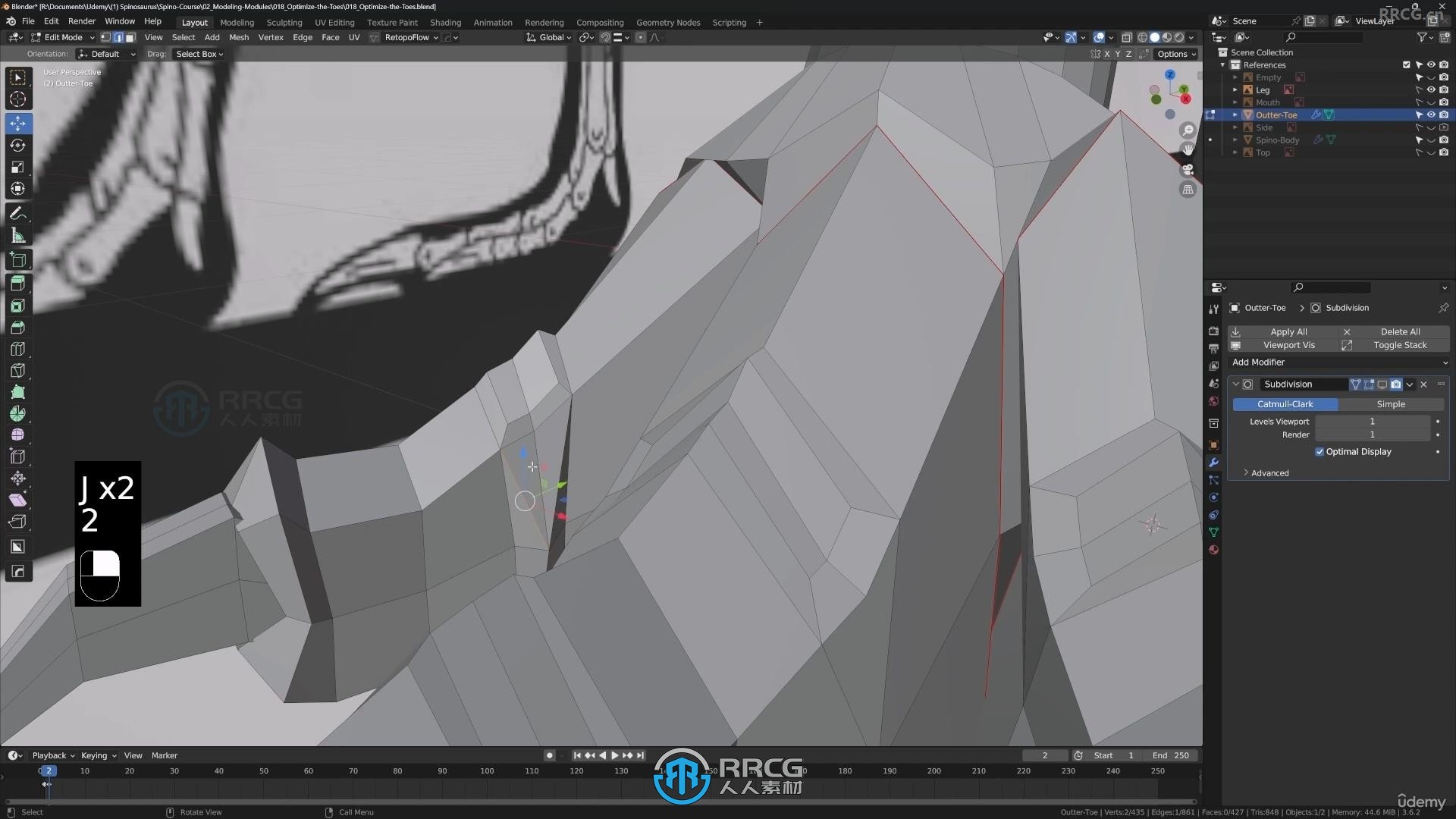 Blender逼真棘龙模型完整制作流程视频教程