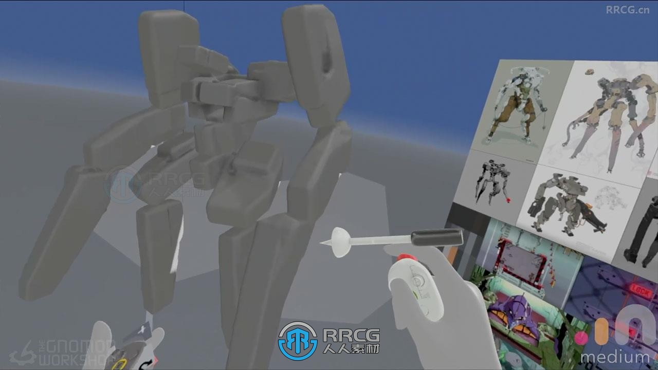 Oculus Medium VR虚拟现实游戏机甲硬表面制作视频教程