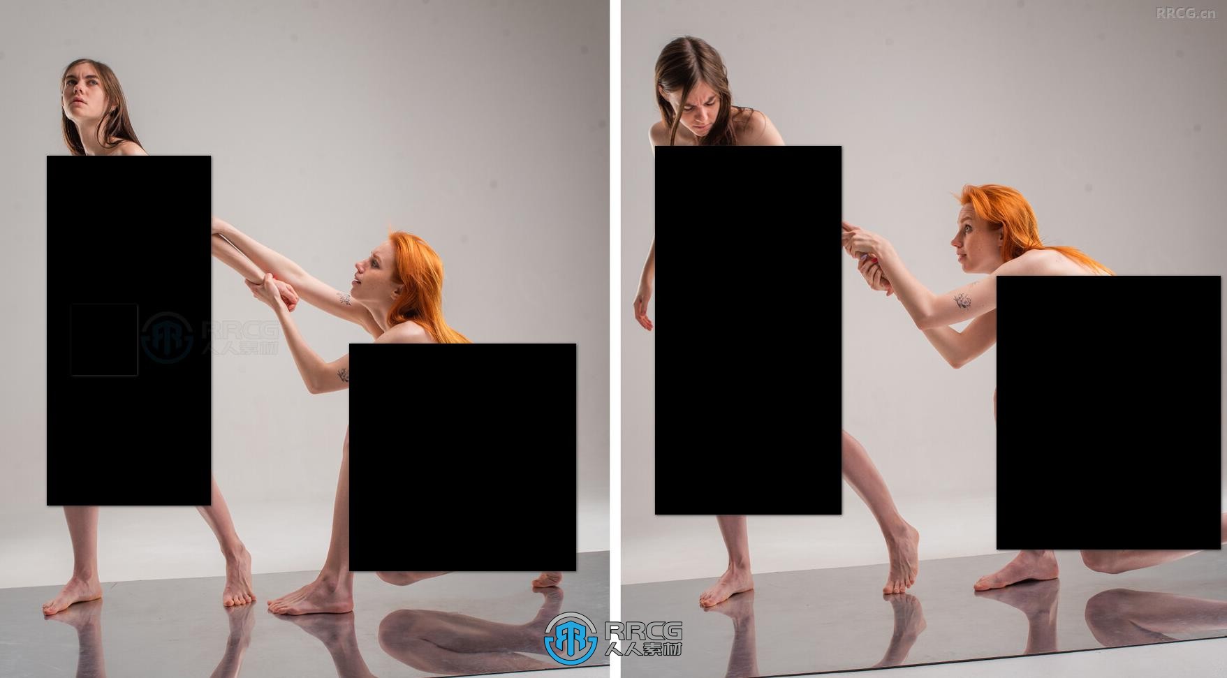 1000张双人女性动作捕捉艺术姿势造型高清参考图合集