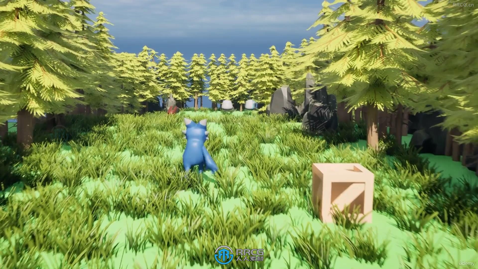 UE5虚幻引擎蓝图制作古惑狼风格3D游戏视频教程