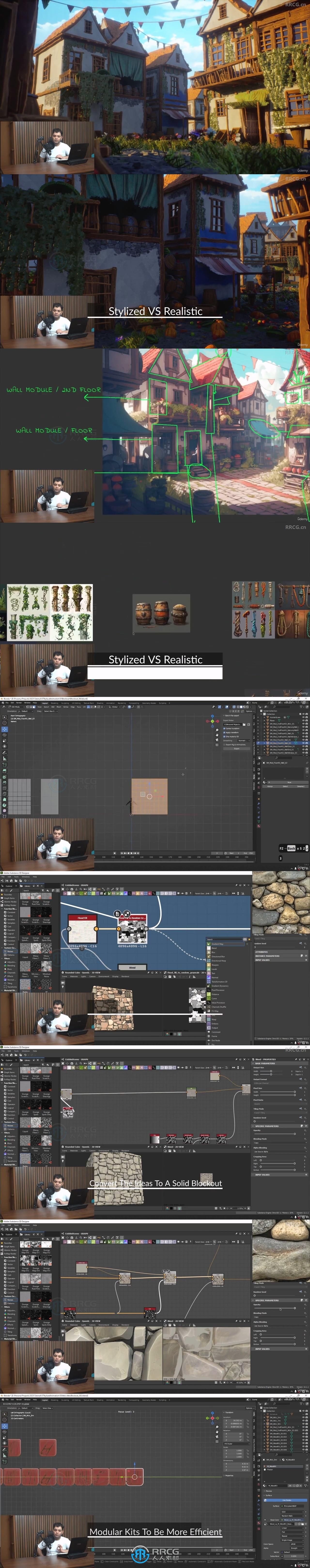 Blender与UE5影视游戏动画环境场景制作大师级视频教程