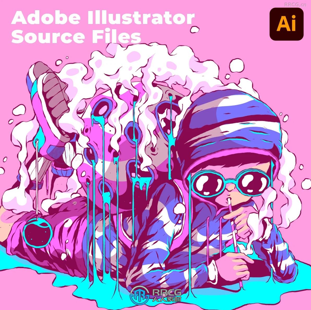 Adobe Illustrator笔刷纹理样式源文件2024矢量素材大合集