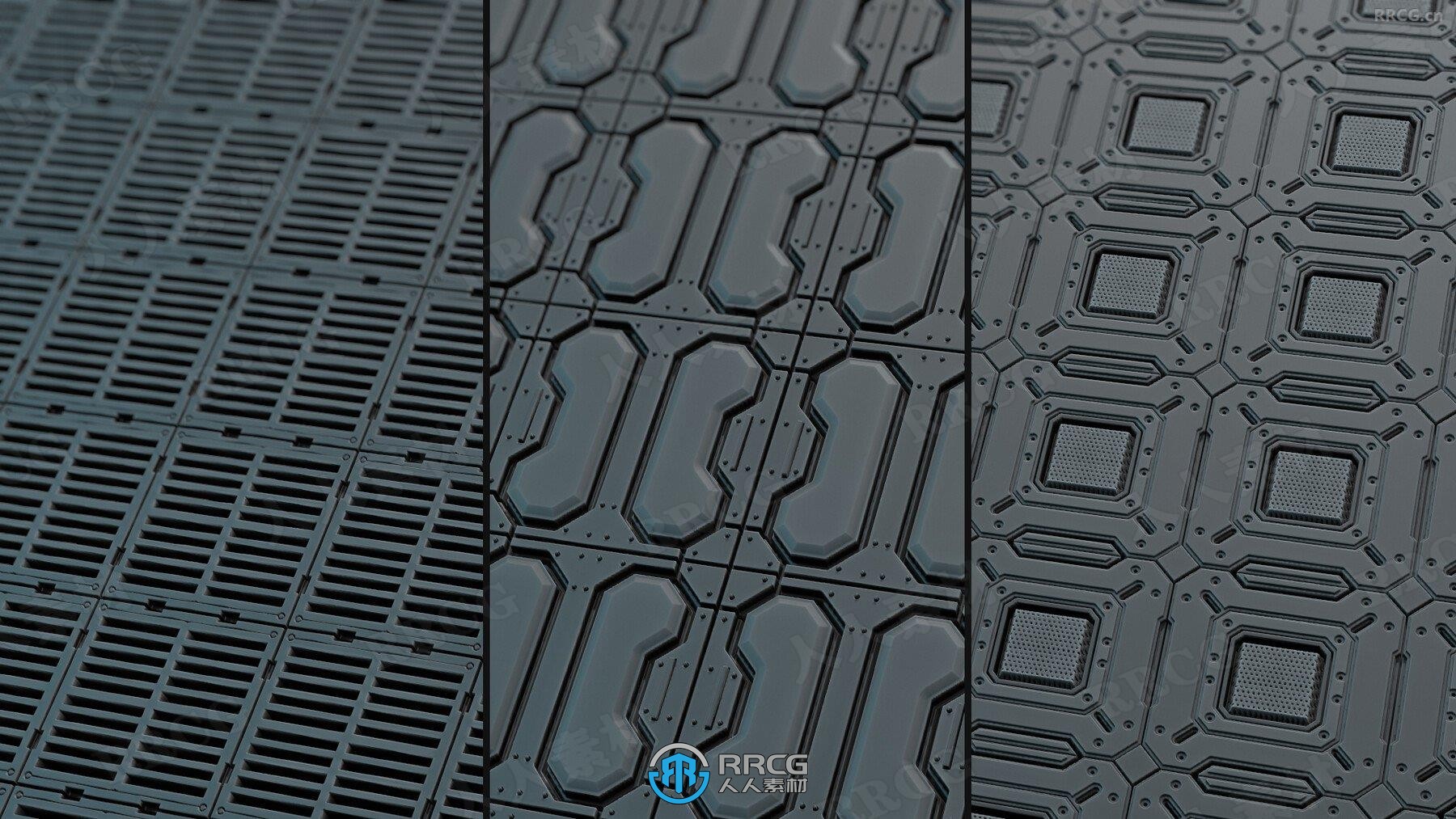65组工业面板硬表面图案4K高清无缝纹理材质合集