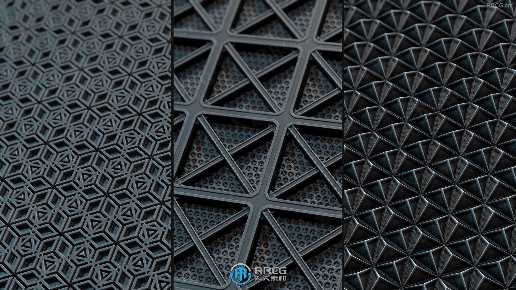 65组工业面板硬表面图案4K高清无缝纹理材质合集